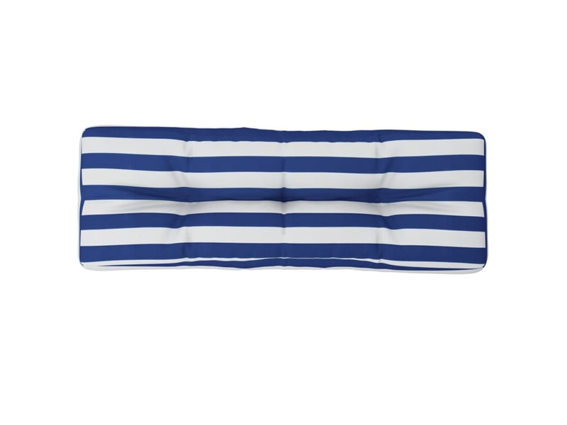  Coussin de palette, coussin de chaise, coussin de canapé rayures bleues et blanches tissu cf55427  - Conforama D