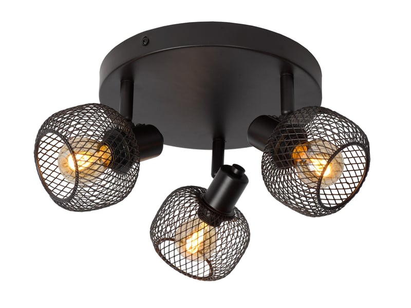 Spot plafond diam. 37 cm 3xe14 noir - lucide - maren  - Conforama A