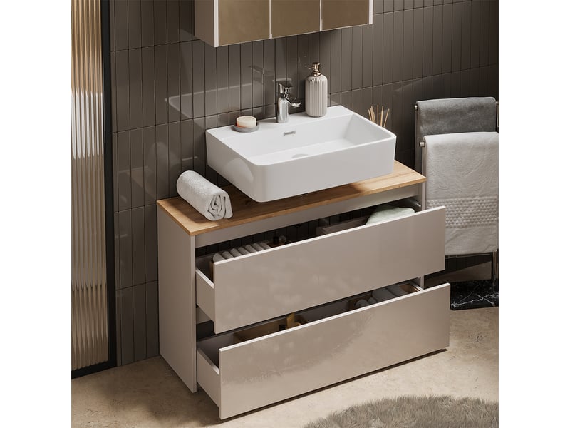  Vicco meubles bain, cachemirechêne artisan, 2 pièces  - Conforama D