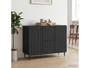 Buffet - bahut - meuble de rangement avec tiroir noir 89 x 34,5 x 62 cm bois d'ingénierie
