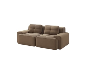 Canapé modulable 2 places sans structure,204x104x69cm,canapé à compression en velours côtelé,assise profonde et rembourrage haute densité 32d - marron