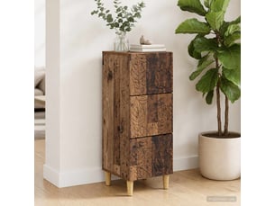 Armoire de rangement bureau, armoire à tiroirs bois ancien 33 x 34,5 x 90 cm shl7576