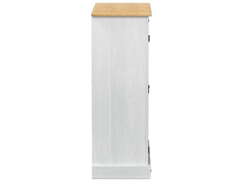 Meuble à chaussure, cabinet à chaussures blanc 86x38,5x108 cm pin massif - Conforama E
