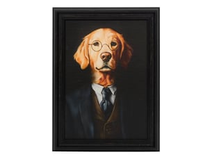 Toile imprimée richa 30x40cm noir