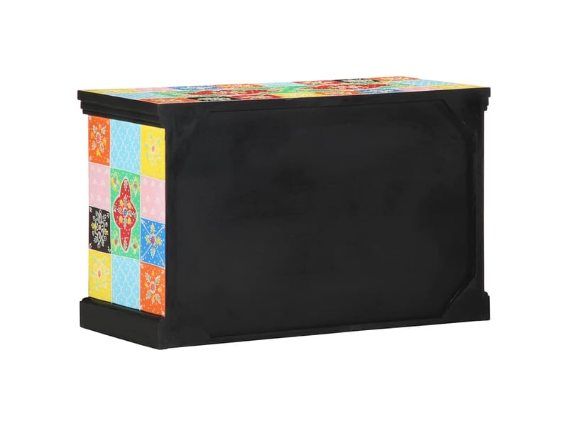  Meuble tv - banc tv - meuble de rangement 80 x 35 x 50 cm multicolore bois de mangue massif  - Conforama D