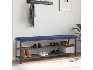 Lot de 4 coussins de banc, coussins d'assise, coussins pour chaisecanapé velours bleu police profondeur 35 cm cf52597