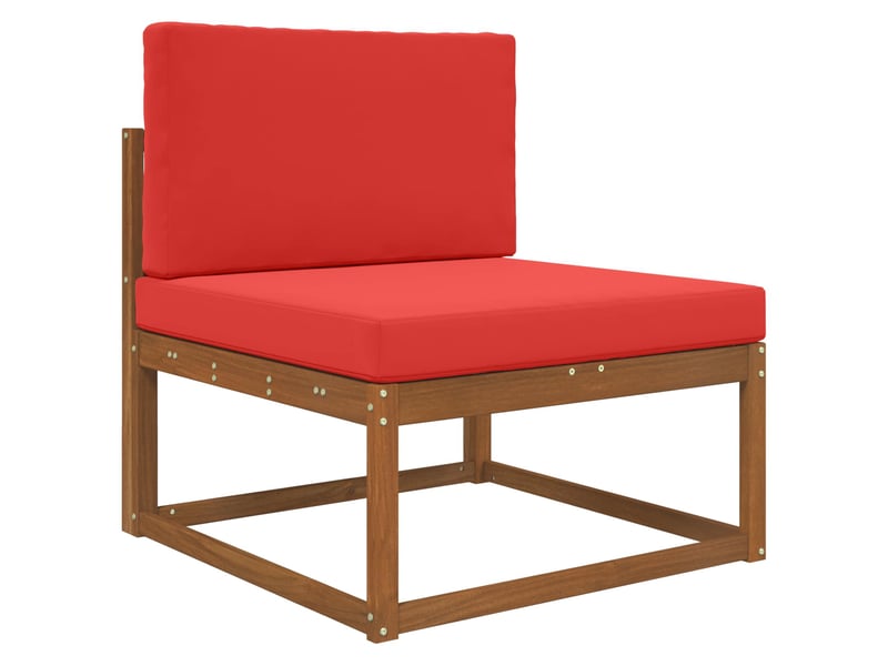  Coussin de canapé d'extérieur, coussin de chaise polyester rouge 80 x 80 cm cf54155  - Conforama C