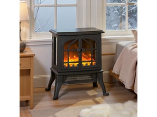 Cheminée électrique avec effet flamme 3d, 1800900 w, fausse cheminée décorative, thermostat réglable, 39x24x48cm, noir