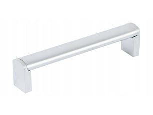 Poignée de meuble en métal, chrome mat, 192 mm