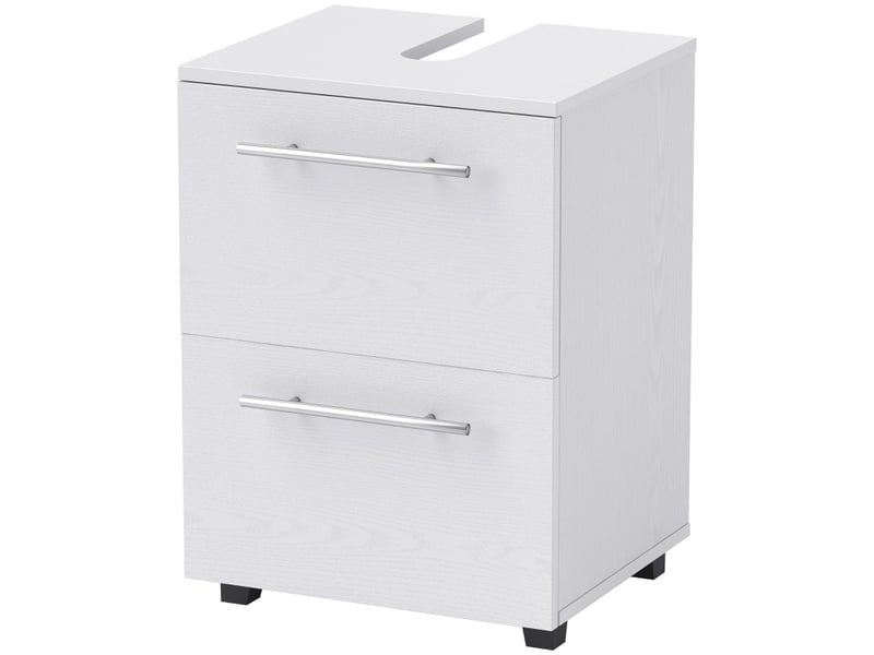  Meuble sous lavabo blanc avec tiroir et découpe en u 41.5x35.5x59cm  - Conforama A