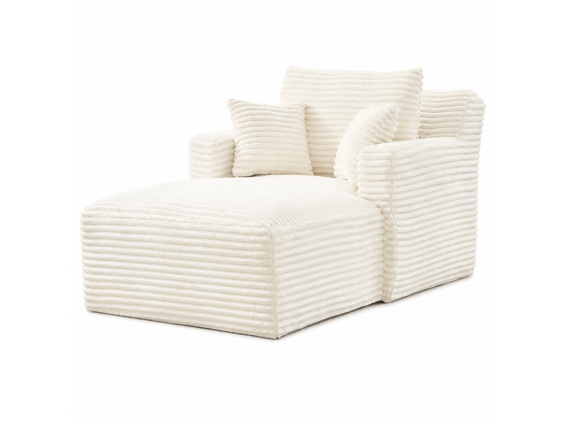  Canapé chaise longue velours côtelé – canapé-lit &amp; fauteuil relax sans montage – salon, bureau &amp; appartement  - Conforama A