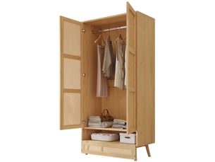 Armoire 2 porte(s)   1 tiroir(s) <strong>DZMDIP</strong> <strong></strong> coloris naturel largeur 45 cm