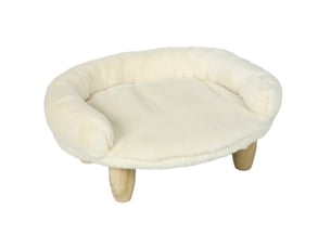 Canapé droit fixe DESMIU 1 place Tissu blanc
