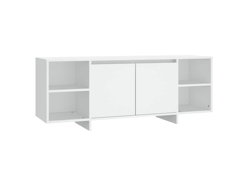  Meuble tv - banc tv - meuble de rangement blanc 130x35x50 cm bois d'ingénierie  - Conforama A