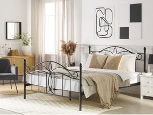 Lit 2 places 160x200 cm BELIANI  59667 coloris noir