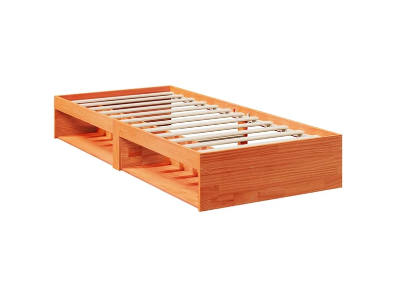  Lit simple- lit adulte -  lit de jour sans matelas  marron 100x200 cm pin massif  - Conforama B