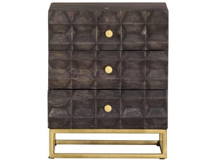 Table de chevet, table d'appoint noir 40x30x50 cm bois de manguier massif