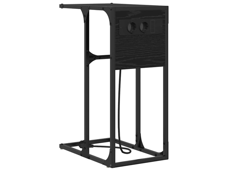  Table de chevet - cabinet de chevet - table de nuit chêne noir 41,5 x 26 x 60,5 cm  - Conforama A