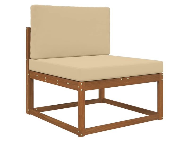 Coussin de canapé d'extérieur, coussin de chaise polyester beige 80 x 80 cm cf54029  - Conforama C