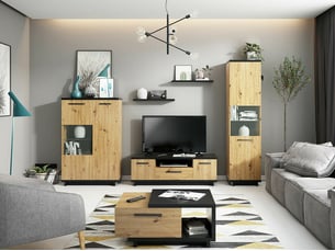 Meuble tv coloris noir 68 cm <strong></strong>  <strong></strong>