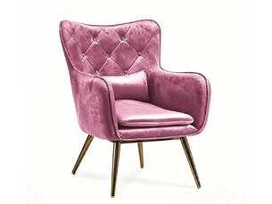 Fauteuil fixe S3625984 Velours rose