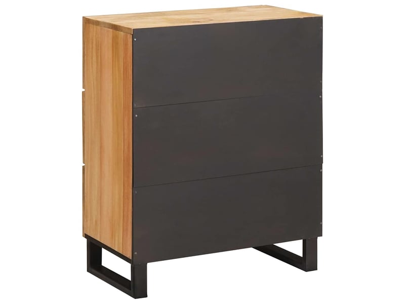 Buffet, meuble de rangement salon 60 x 33 x 75 cm bois de mangue massif marron  - Conforama E
