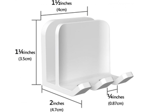 Porte-brosses à dents adhésif 2-en-1 (2 units) - support mural étanche avec porte-gobelet, pour salle de bain et douche