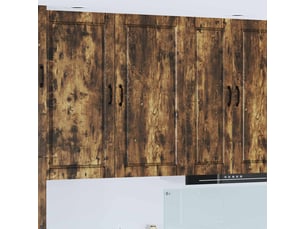 Meuble mural de cuisine, armoire de cuisine chêne fumé 50x31x100cm shl3798