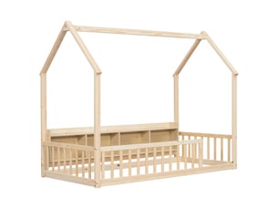 Lit cabane 90x200 cm coloris naturel