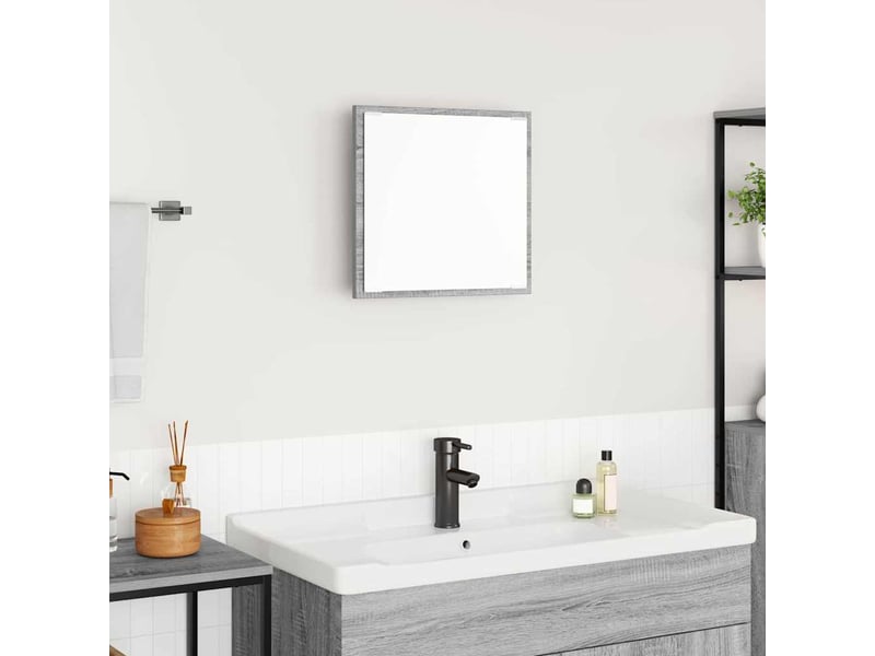  Miroir de salle de bain, miroir de toilette led gris sonoma 40 x 37 x 8.5 cm cf62564  - Conforama B