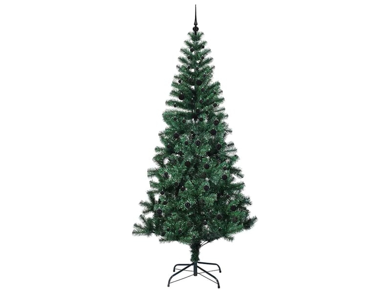  Sapin de noël - arbre de noël artificiel pré-éclairé vert 240 cm pvc et métal  - Conforama D