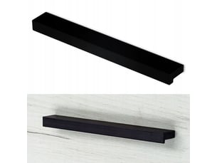 Tirador de meuble noir mat de 160 mm