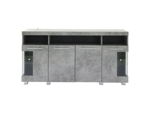 Buffet 3 porte(s)  3 tiroir(s)   - 140 cm coloris gris 