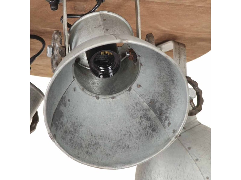  Plafonnier industriel, lampe plafond 25 w argenté 42x27 cm e27  - Conforama E