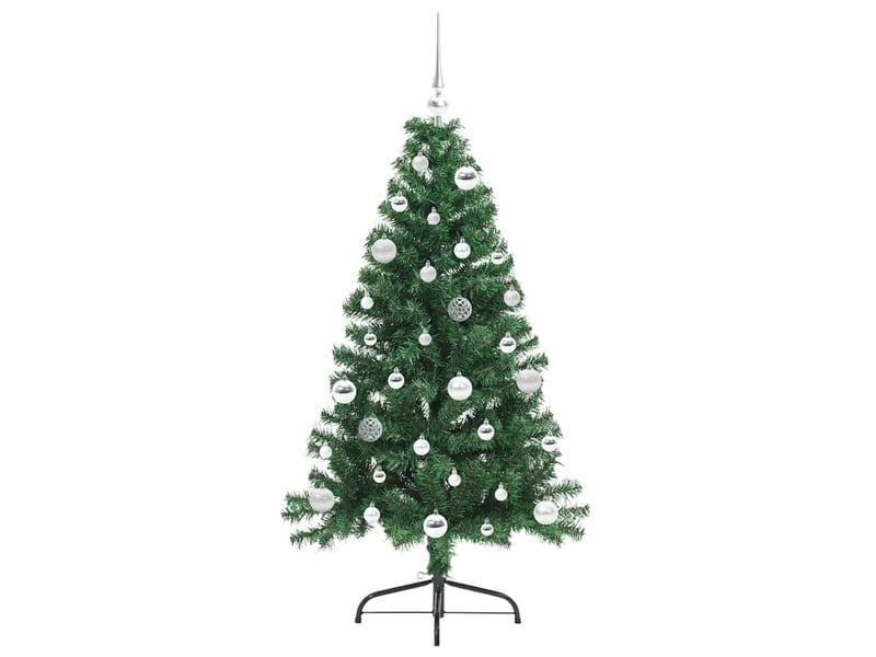 Sapin de noël artificiel, arbre de noël pré-éclairé vert 150 cm pvc shl7348 - Conforama D