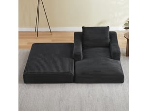 Méridienne convertible 1 place <strong>FLORAGRACE</strong> <strong>4071258338630</strong> gris foncé