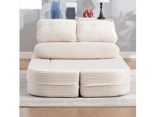 Canapé droit compressé convertible <strong>DESVIAE</strong> <strong></strong> 2 places Velours côtelé