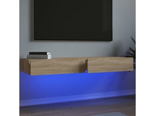 Meuble tv coloris marron 120 cm <strong></strong> <strong></strong>