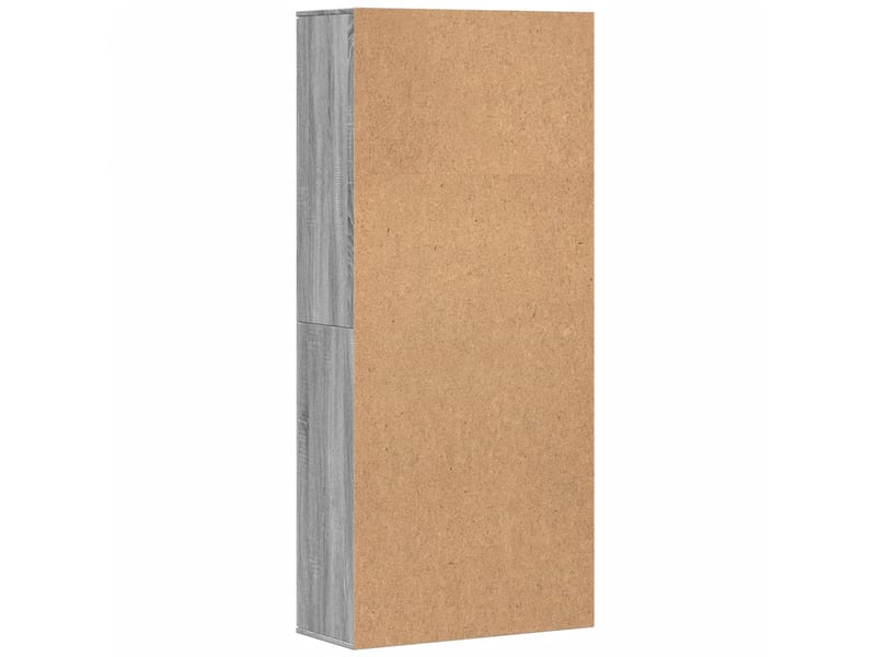 Buffet haut, meuble de rangement salon sonoma gris 80x35x180 cm bois d'ingénierie - Conforama E