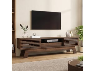 Meuble tv coloris bois foncé 165 cm