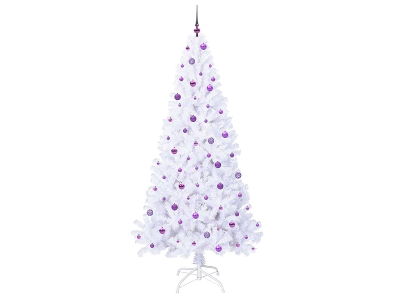  Sapin de noël artificiel, arbre de noël avec 300 led blanc 240 cm pvc et acier shl5113  - Conforama D