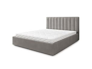 Lit coffre 200x200 cm MASSENO coloris gris