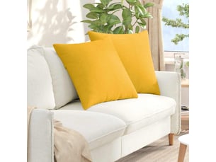 Lot de 2 coussins de canapé, coussins décoratifs jaune clair 80 x 80 cm cf59121