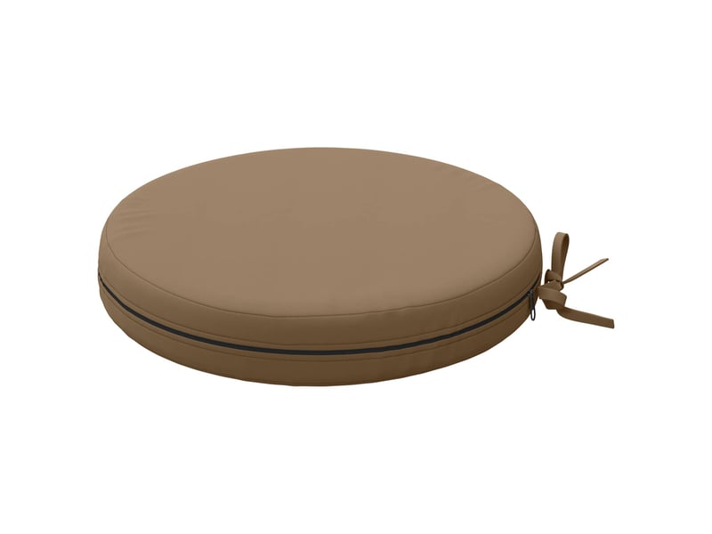 Lot de 4 coussins de siège, coussins d'assise soest 100 % polyester taupe cf60563  - Conforama D