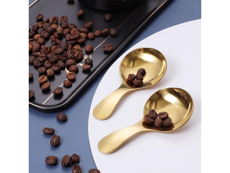  3 pcs cuillères en manches courtes,mini pelle à farine en acier inoxydable cuillères dorées en acier inoxydable pour dessert thé glacé café  - Conforama D