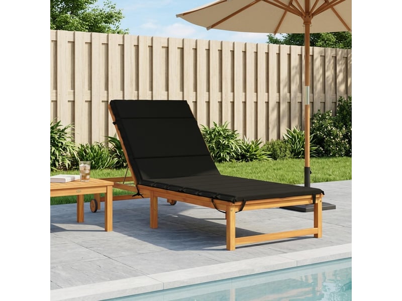  Coussin de transat, coussin pour bain de soleil gemert 100 % polyester noir 200 x 80 x 3 cm cf56179  - Conforama B