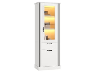 Vitrine coloris blanc  MODENUIT   - 62 cmx180 cm