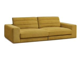 Canapé droit fixe BOBOCHIC SIERRA 3 places Tissu jaune