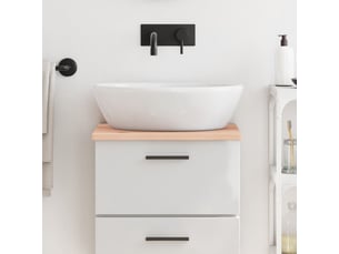Comptoir de salle de bain, plan de travail 40x30x2 cm bois massif non traité cf65727