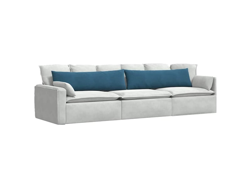  Lot de 2 coussins de canapé, coussins décoratifs bleu 145 x 40 cm cf58996  - Conforama C